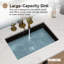 Lavabo de salle de bain encastré en céramique blanche avec trop-plein 23,60 po x 15,55 po ClarityPure-111029694