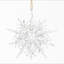 Cintre de 6,1 x 1,8 x 6,3 po en forme de flocon de neige, boules de Noël suspendues décoratives pour décorations de fêtes, ensemble de 6