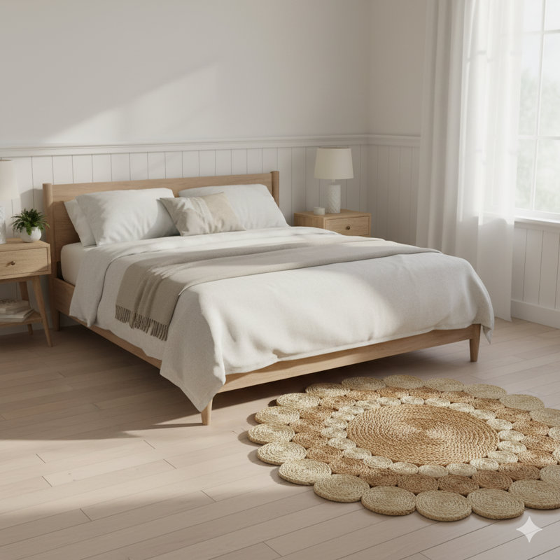 Two Tone Round Jute Mat