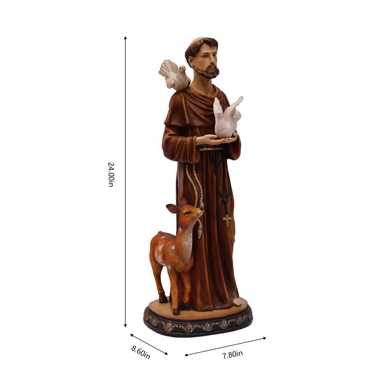Statue religieuse 24 po St. Francis of Assis