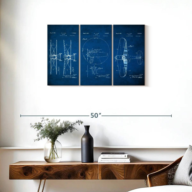 Avion, impression sur toile, H 33 po x l 20 po x P 1,25 po