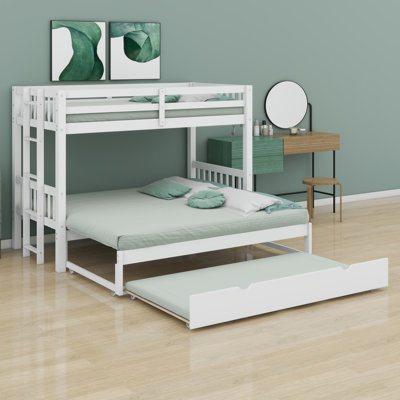 Sturdy Bunk Bed with Trundle