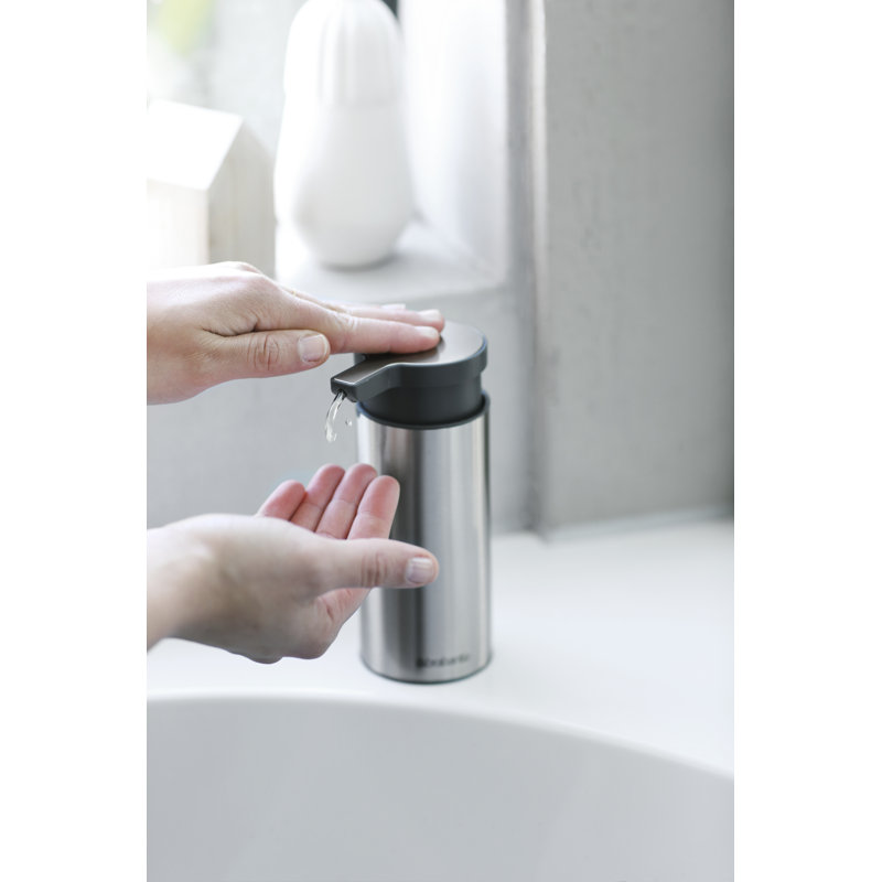 Distributeur de savon à profilé Brabantia, Acier inoxydable / gris