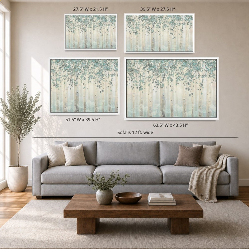 «Dream Forest I Silver Leaves» par James Wiens - impression sur toile, 28" H x 40" W, White