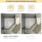42" W X 76" H Single Sliding Framed Neo-Angle Shower Enclosure with 5/16" Clear Tempered Glass and Fixed Pannel