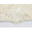 Tapis à poils longs fabriqué à la main 4,2 x 4,4 pi en laine de mohair beige naturel