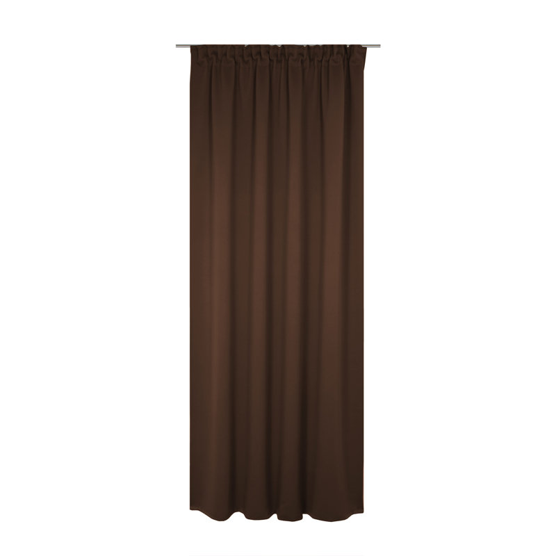 Newbury Room Darkening Single Curtain Panel, 130cm Width x 325cm Drop, Brown