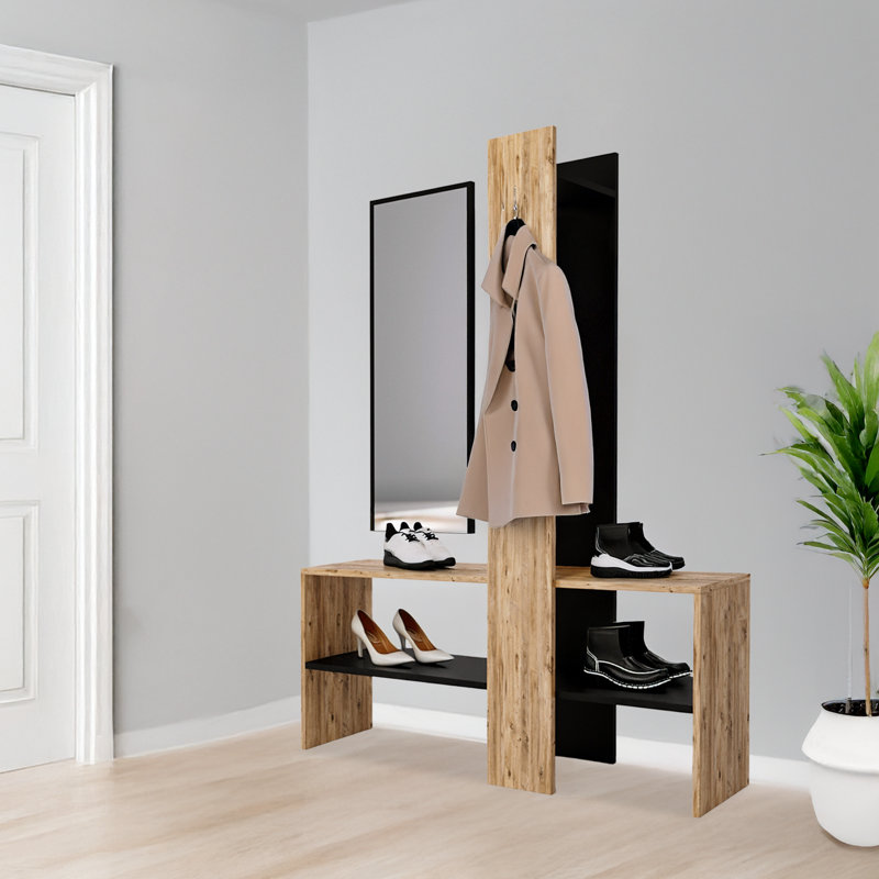 Hall Tree With Mirror