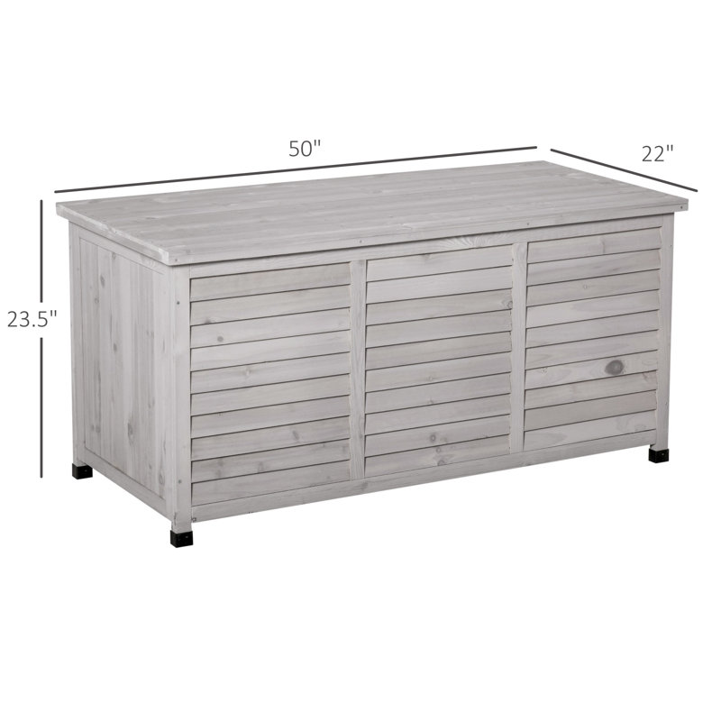 Boîte de rangement en bois pour l'extérieur Outsunny