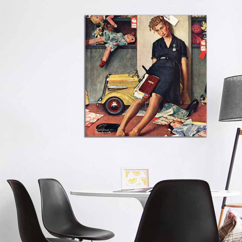 «Santa's Helper», reproduction d'art sur toile tendue, H 37 po x l 37 po, Toile tendue, Ne s’applique pas