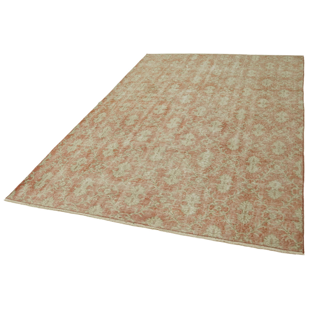 Vintage Beige Vintage Wool Handmade Area Rug