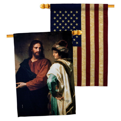 Drapeau de maison en polyester 40 x 28 po à 2 côtés