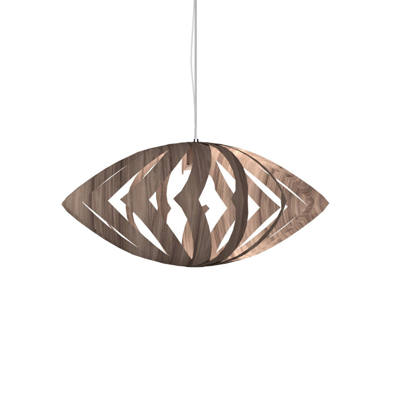 Versátil 1 - Light Pendant, 13.65" H x 26.52" W x 26.52" D, American Walnut