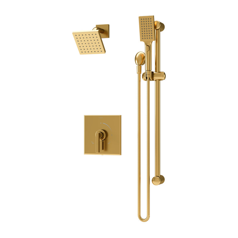 Système de douche à une poignée avec douchette Duro HydroMersion, Bronze