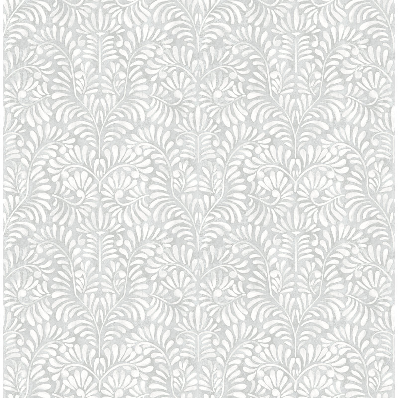 Floral Wallpaper Double Roll, Gray