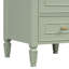Meuble-lavabo de 20 po avec lavabo en céramique, pieds en bois massif, armoire de rangement autoportante, tiroirs et portes à fermeture en douceur, vert, meubles-lavabos