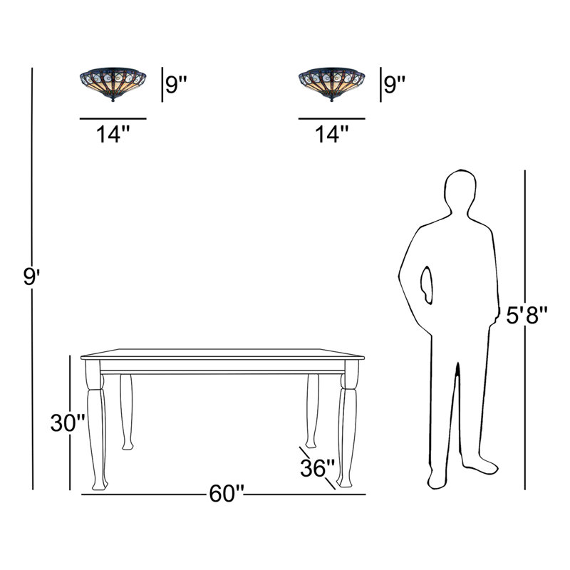 Alekya Glass Flush Mount