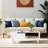39'' Coffee Table, Mid Century Modern Coffee Table with Drawer & Shelf,-1312292145