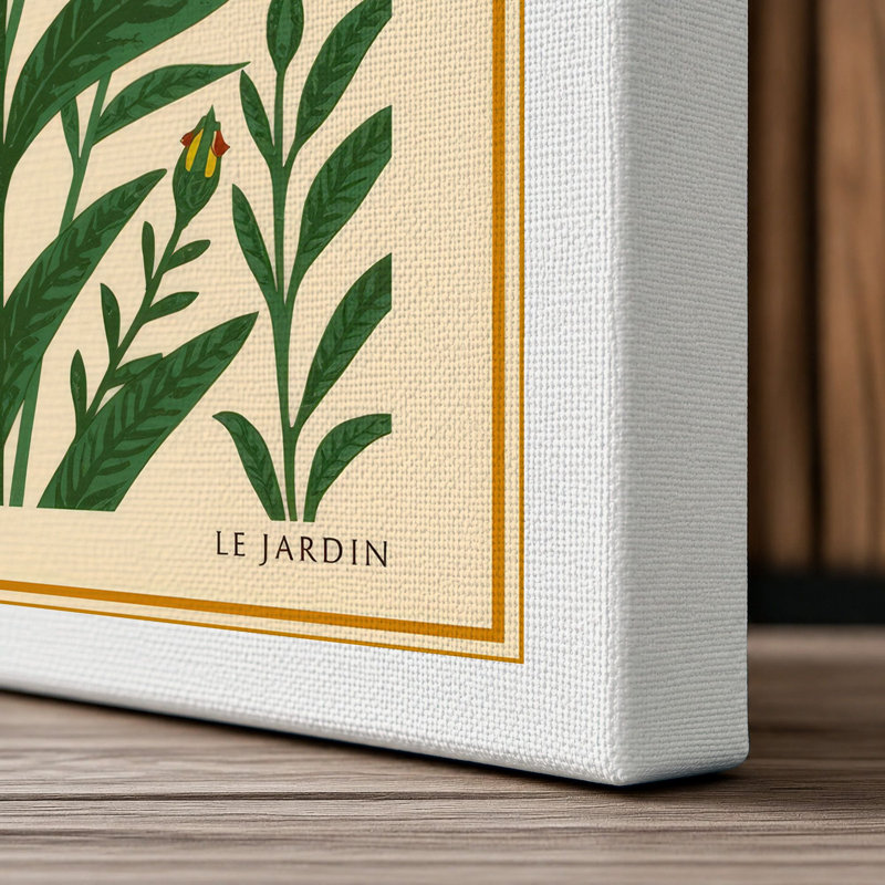 Flowering Plant Study Botanical - Wrapped Canvas, 30x20 - 76.2 x 50.8 cm, White Border
