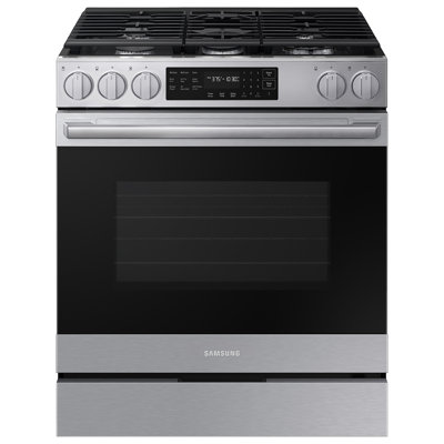 Samsung Bespoke 6.0 cu. Ft. Smart Slide-In Gas Range with True Convection in Stainless Steel