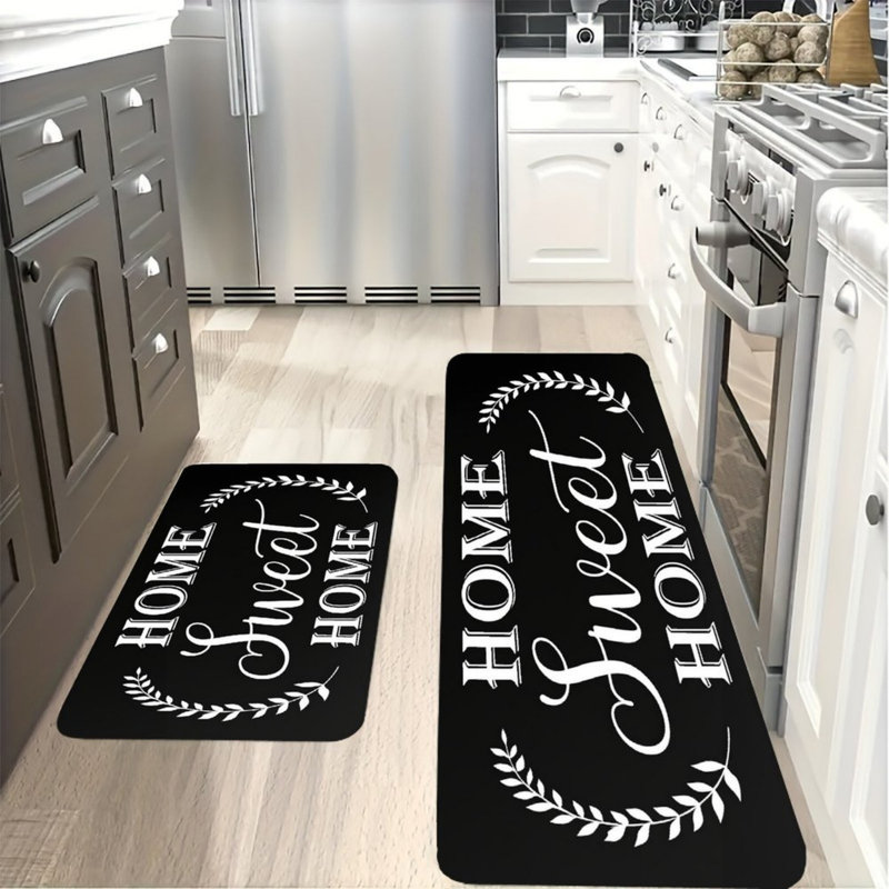 Ensemble de 2 tapis de cuisine Wreath