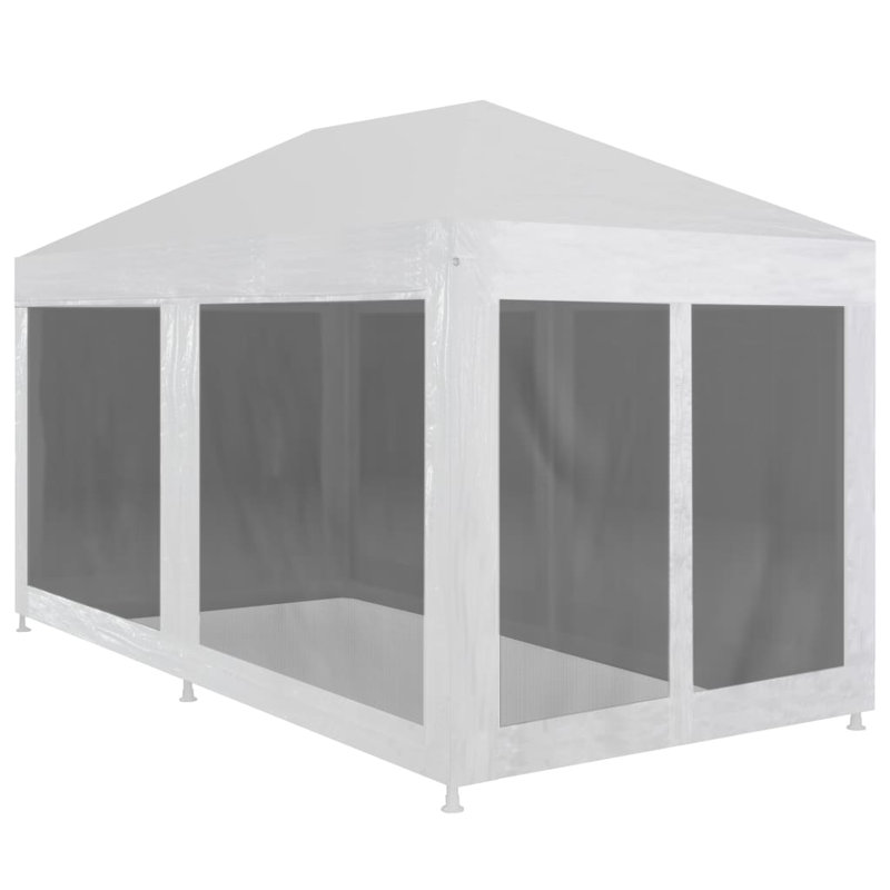 Tente de fête avec abri pour événements 6 murs latéraux 19,7 x 9,8 pi