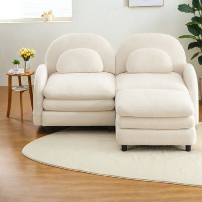 Cloud Comfort Sectionals, Teddy 2 Seat Modern Modular Sofa For Home