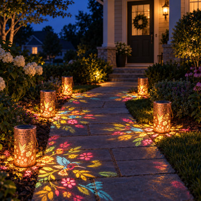 Lanternes de colibri solaires solaires multicolores pour l'extérieur