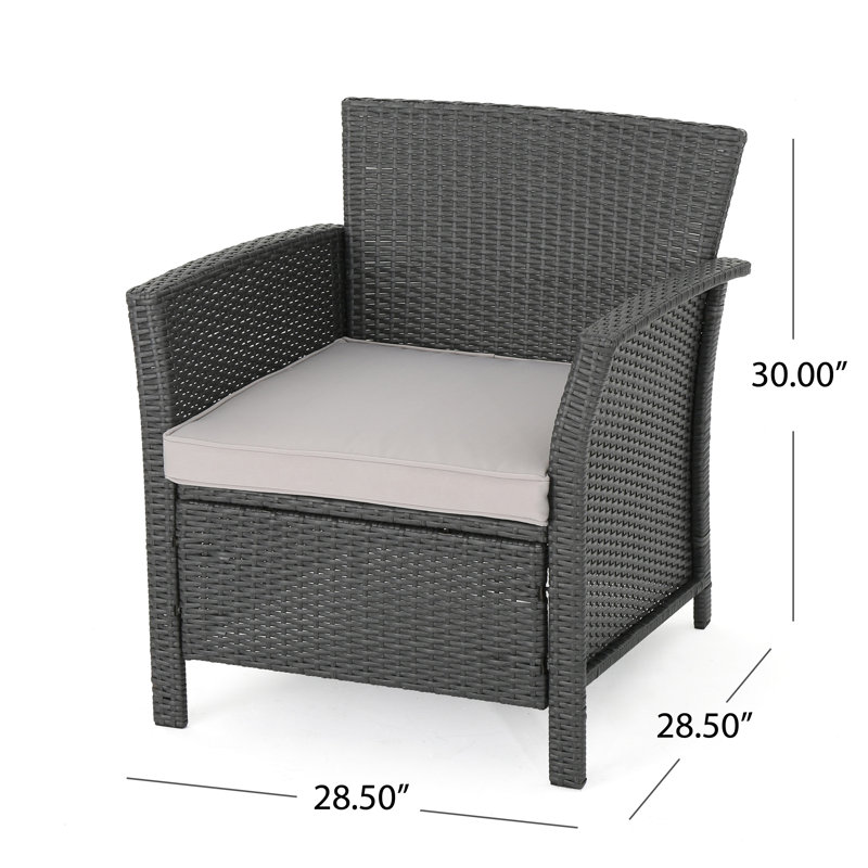 Chaise de patio avec coussin Morphis, Argenté, Gris clair