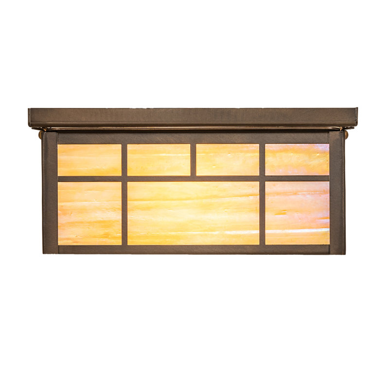 2 - Light Flush Mount, Antique Copper