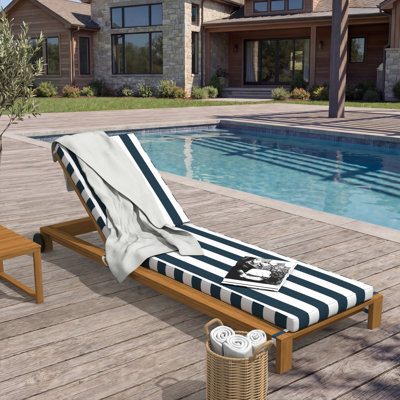Outdoor Chaise Cushion With Sunbrella Fabric
