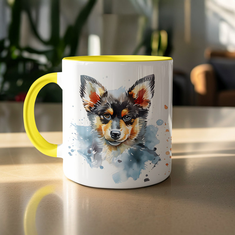 Mug, 2, Yellow