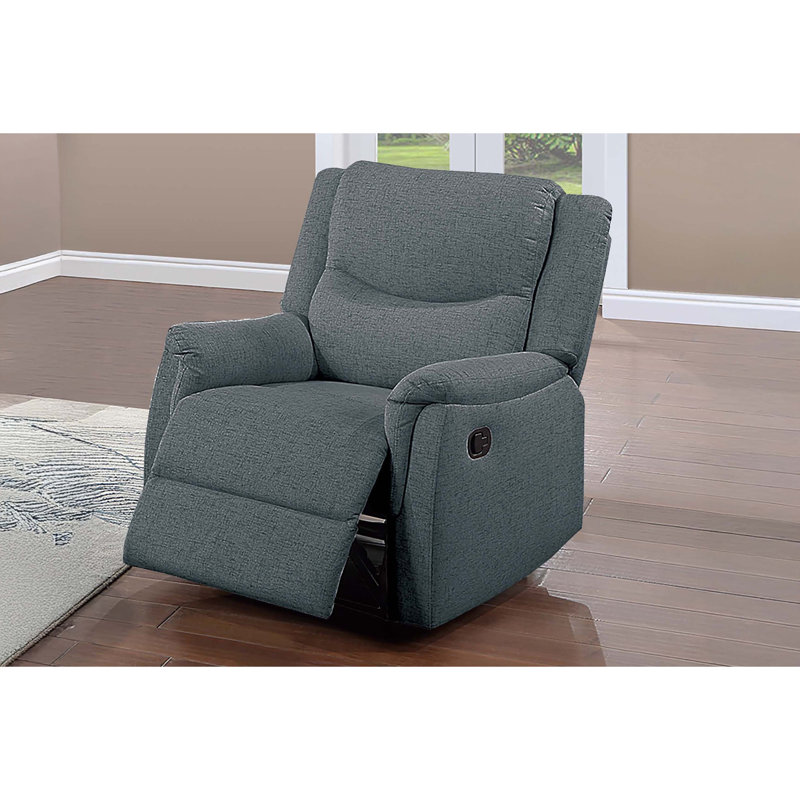 Fauteuil inclinable manuel 1pc, Dark Gray Fabric, Dark Gray