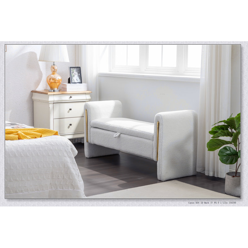 Banc de rangement en tissu Teddy