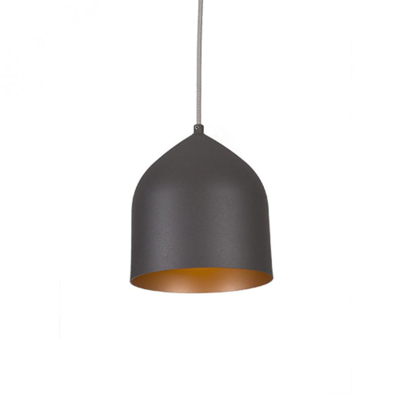 Helena 1 - Light LED Single Pendant, Graphite/Copper, Gray