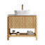 Meuble-lavabo autoportant avec tablette ouverte-352224031