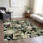 Machine Washable Indoor/Outdoor Cinead ACN1708 Black Rug-104740203