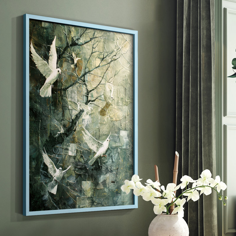 ANIMALS Series XLVI - reproduction encadrée de qualité supérieure - prête à être accrochée - aucun clou requis, Bleu