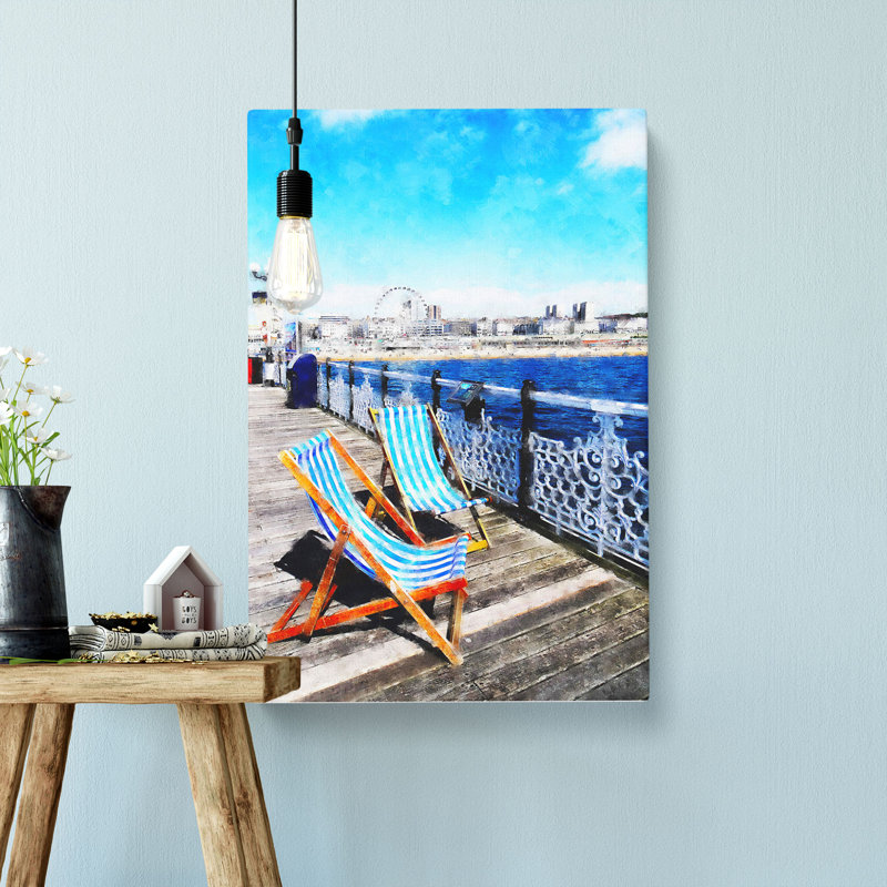 Upon Brighton Beach Pier - Wrapped Canvas, 76cm H x 50cm W x 3cm D