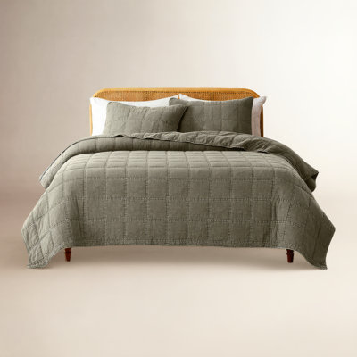 Logan Stone Washed Cotton Quilt 3Pc Set