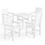Ensemble de table d'extérieur 35 po et 4 chaises de patio HDPS 35 po avec trou pour parasol 1,96 po-129878051