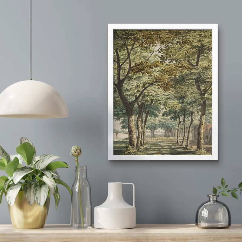 «Green Forest» sur papier, H 10 po x l 8 po, Blanc