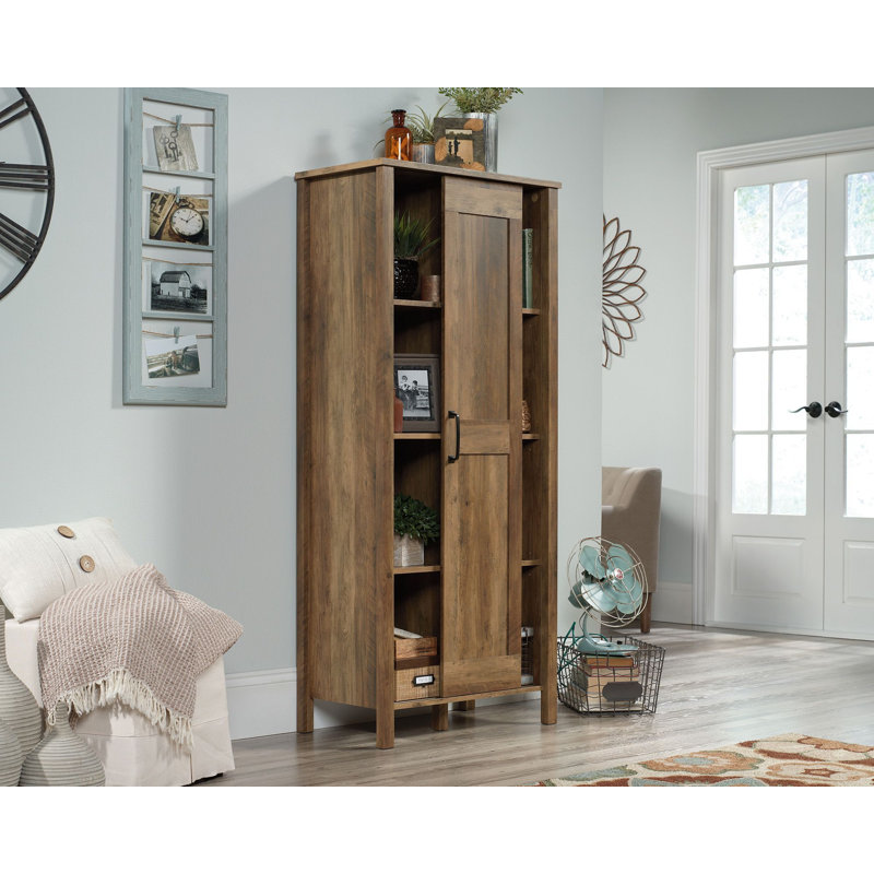 Armoire décorative Johannette, Gris / noir