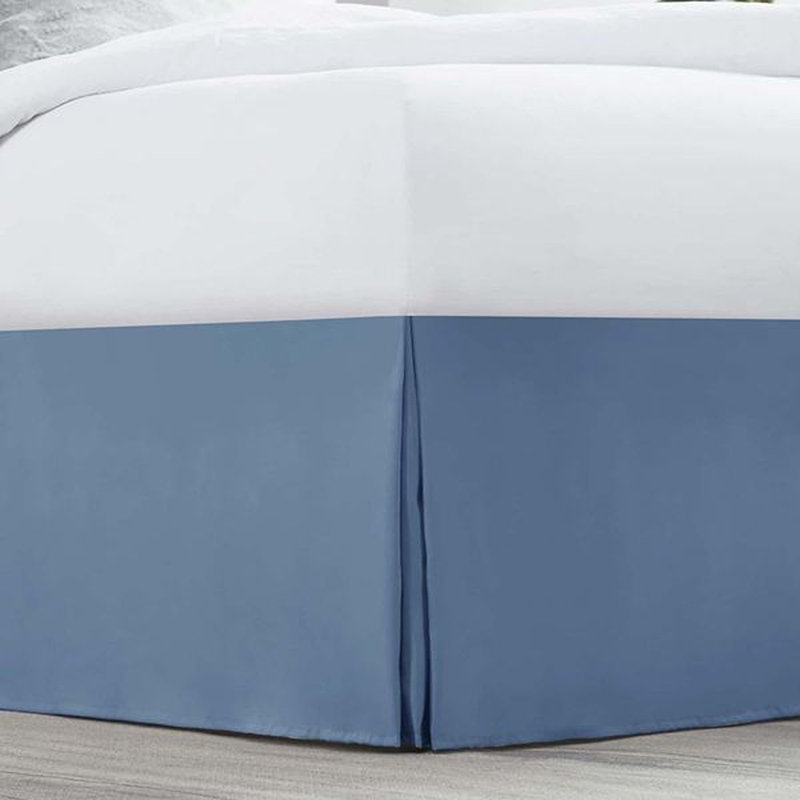 Luxury Pleated 14" Bed Skirt, Blue Heaven, King