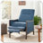 Mid-Century Modern Push Back Fabric Recliner Thick Cushion Wood Legs Stylish Durable Practical-1609296109