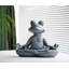 Statue de jardin en résine représentant une grenouille méditante (12,5 po L x 10 po H) pour la décoration intérieure et extérieure (terrasse, jardin).