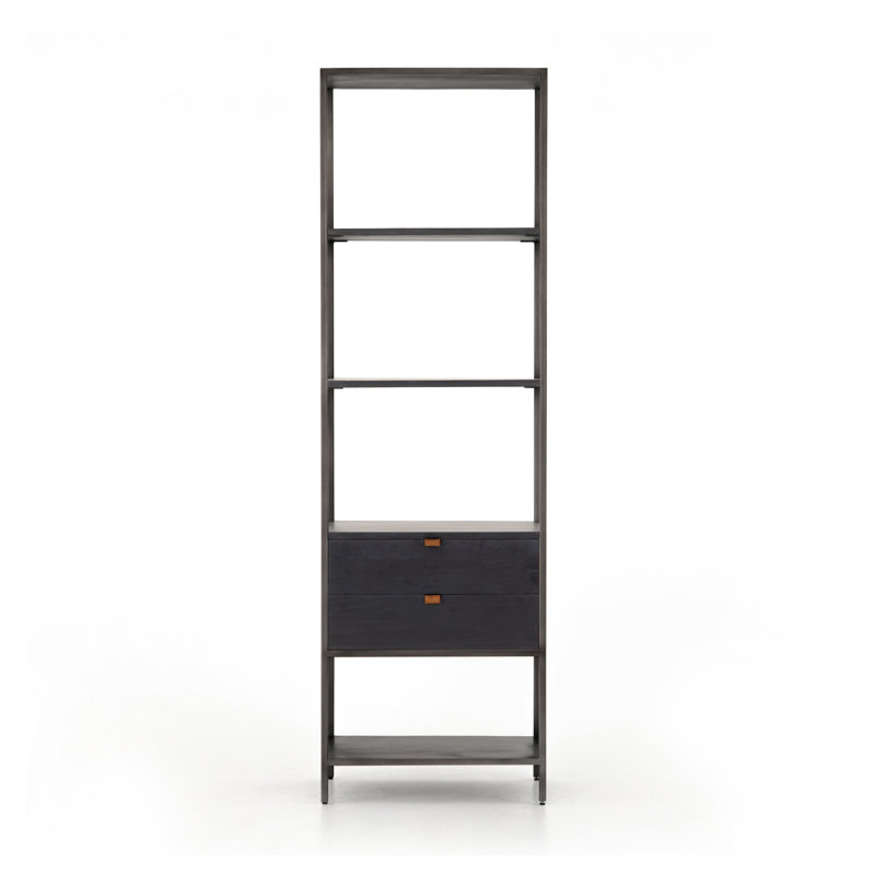 Trey Aasmin Bookshelf - Black Wash Poplar, Black Wash Poplar