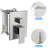 Wall Mounted Shower System, 10 Inch Square Rainfall Head, 26.18 Adjustable Slide Bar, Dual Function, Easy Installation, Brushed Nickel Finish Rain System With Rough - In Valve, Handheld Shower,-120883106
