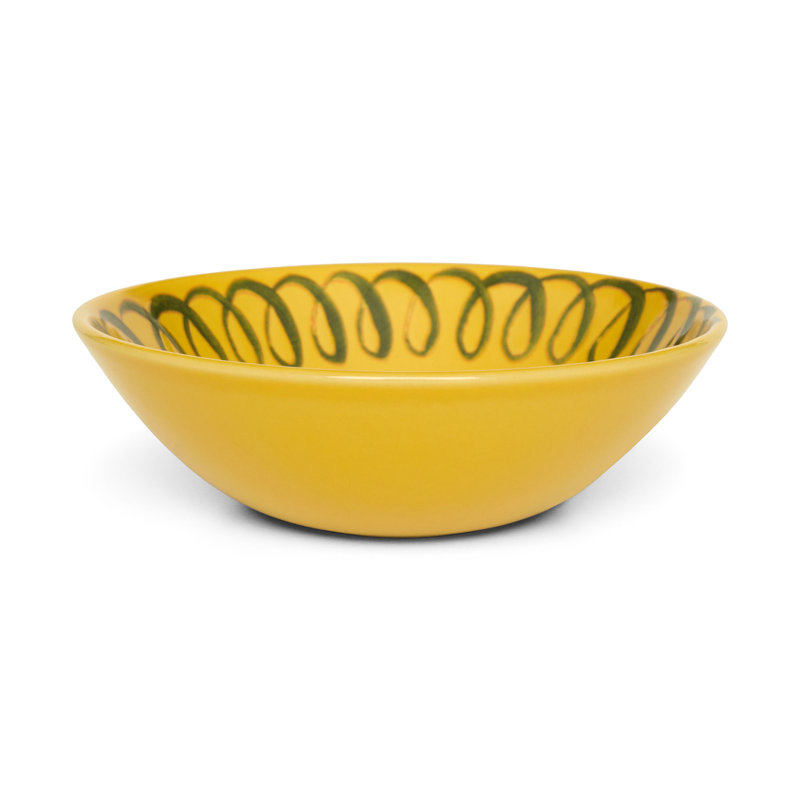 Amalfi Cereal Bowl - Lime - 7", Mustard