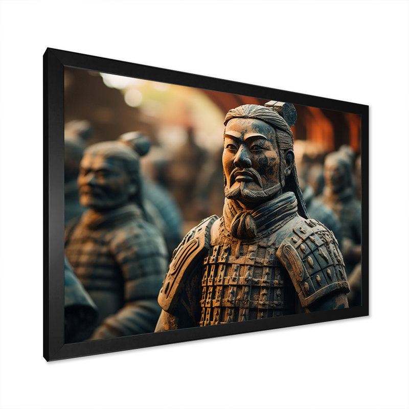 China Terracotta Warriors III - impression, Cadre simple noir, H 16 po x l 32 po x P 1 po